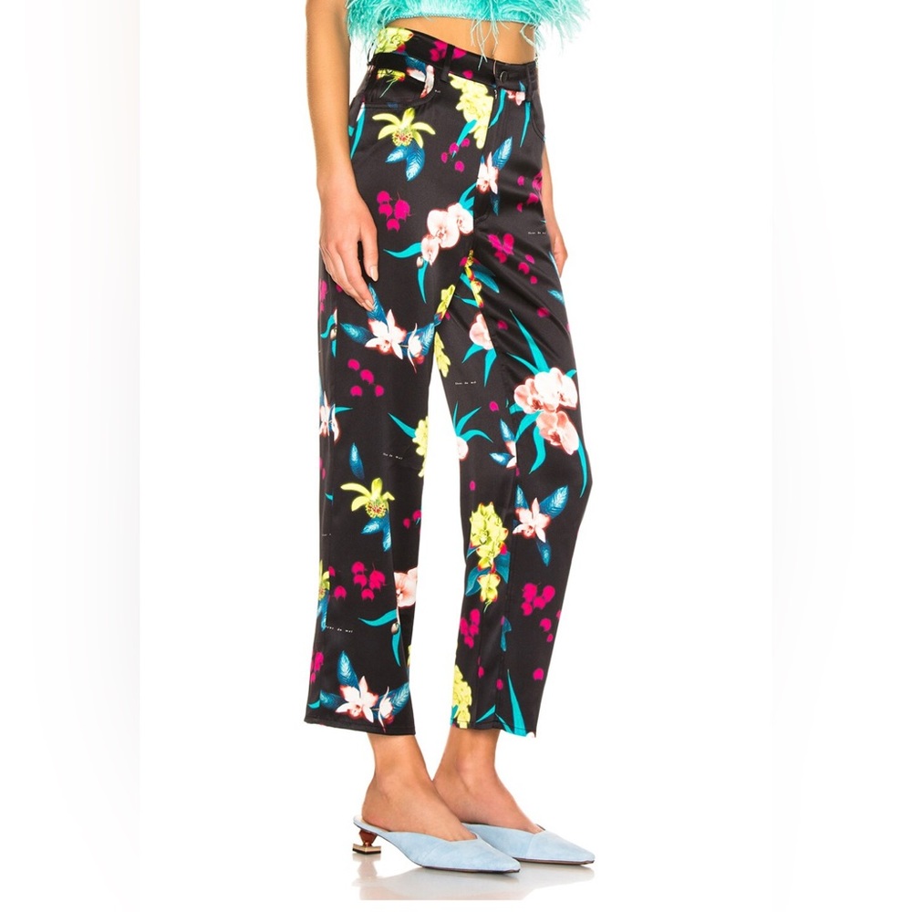 Fleur Du Mal Black Orchid Silk Pants